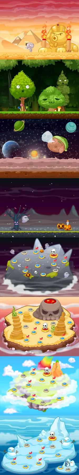 红色渐变天空金定塔免抠