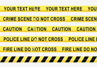 犯罪现场禁止进入警戒线免抠