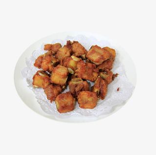 产品实物干炸蒜香排骨免抠