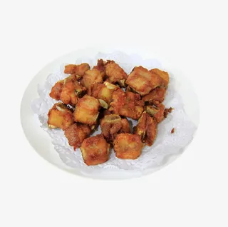 产品实物干炸蒜香排骨免抠