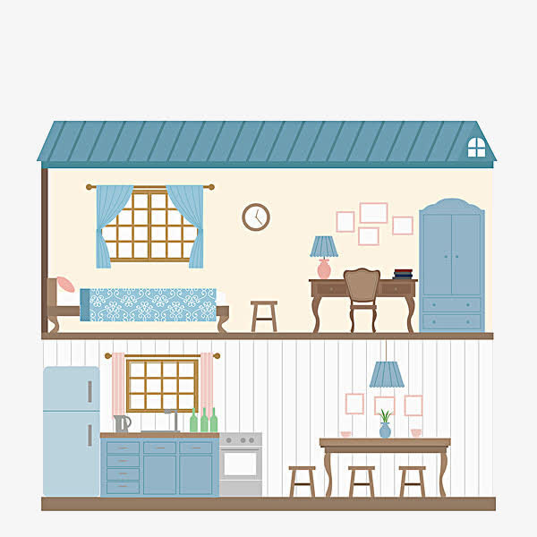 二层楼房免抠