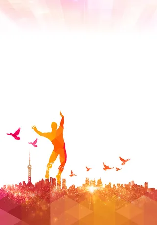 彩色扁平背景高清