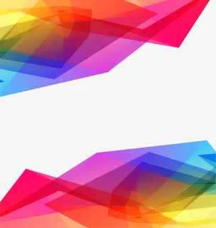 炫彩几何多边形免抠