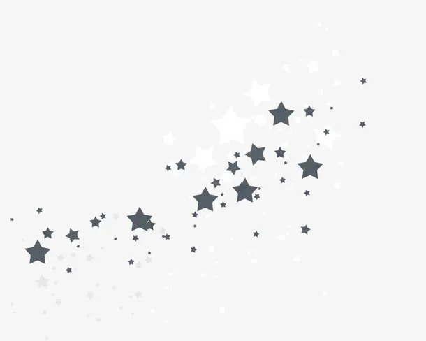 黑白灰星星免抠