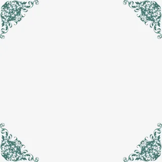 绿色花藤框架免抠