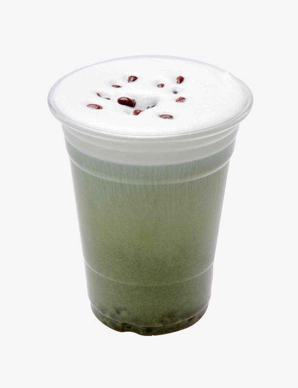 香浓红豆抹茶实物免抠