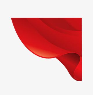 红色帷幕布装饰免抠