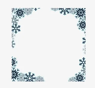 绿色雪花框架免抠