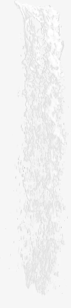 倾倒的白色透明细水柱免抠