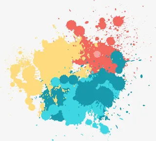 黄色绿色红色涂鸦背景墙