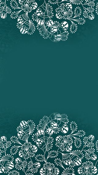 蓝绿色白色花纹H5背景高清