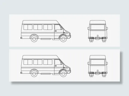 矢量车线描免抠