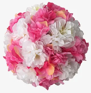 展厅吊挂装饰道具粉色花球免抠