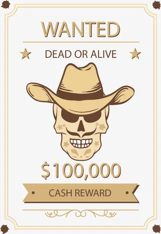 西部大盗通缉令免抠