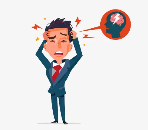 扁平商务男性焦急状态免抠