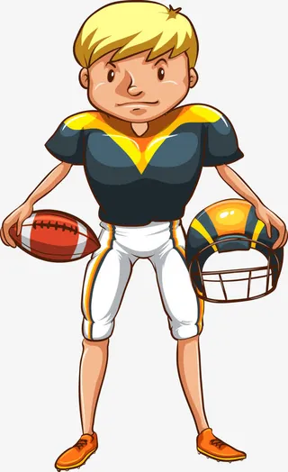 外国学生运动形象矢量免抠