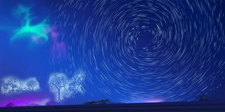 蓝色旋转星云设计海报背景高清