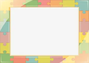 小清新拼图边框免抠