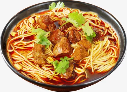黑色碗的牛肉面免抠 黑色碗的牛肉面免抠
