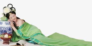 美女古代元素免抠