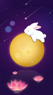 紫色中秋海报高清