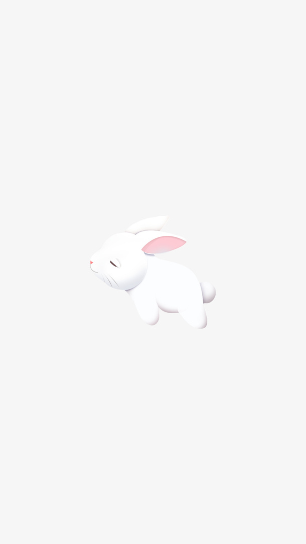 中秋手绘玉兔元素免抠