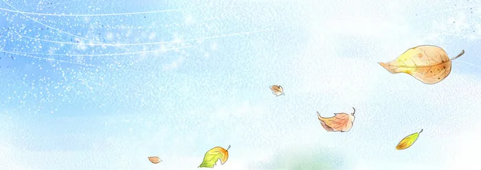 水彩手绘飘叶背景高清