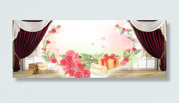 淘宝轮播背景海报banner  通用简约