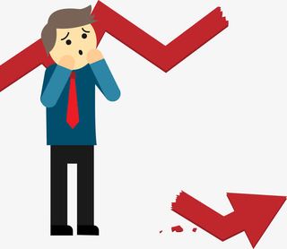 矢量手绘箭头掉落免抠