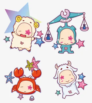 婴儿十二星座免抠