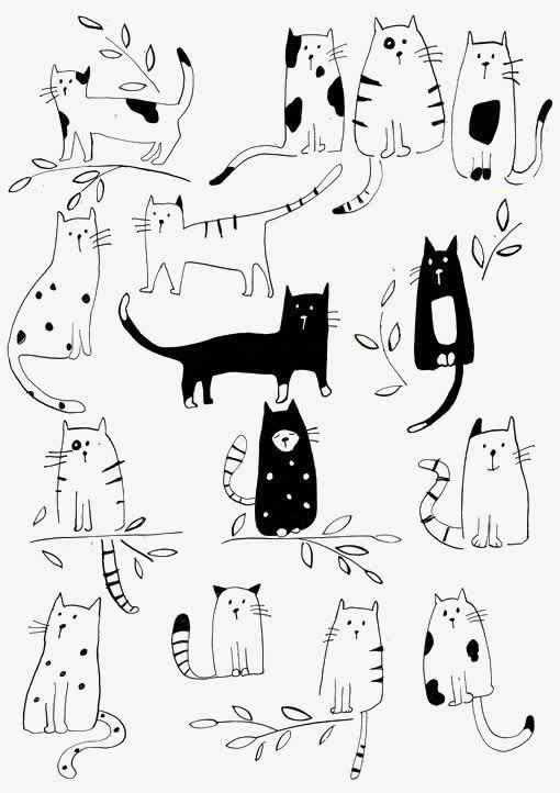 猫咪底纹免抠