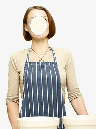 穿围裙的美女免抠