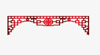 中国风花纹装饰免抠