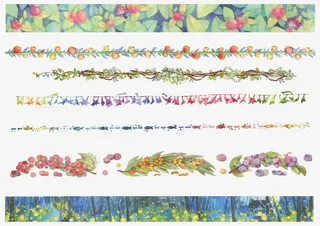 边框花边藤蔓手帐边框免抠