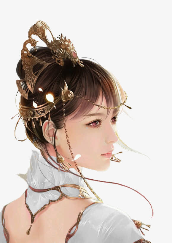 剑三七夕定国套装古风手绘免抠