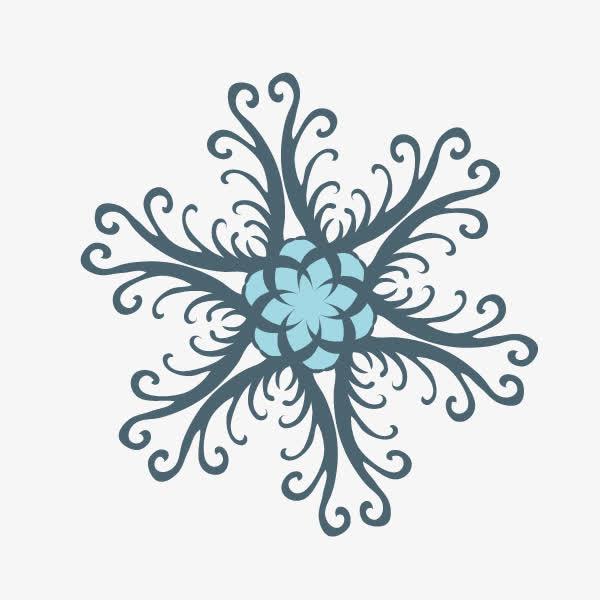 花纹底纹 雪花 装饰图案免抠