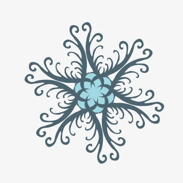花纹底纹 雪花 装饰图案免抠
