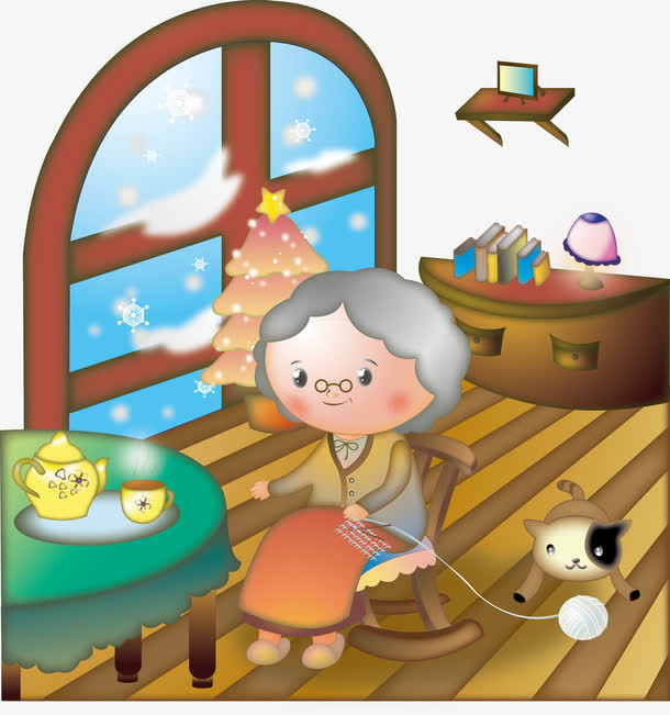 矢量老奶奶免抠