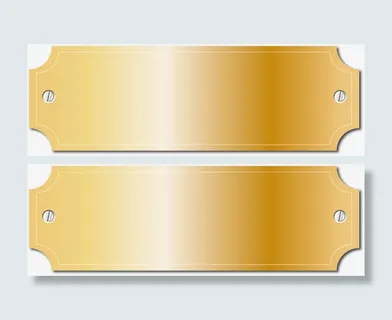 金色拉丝铭牌免抠