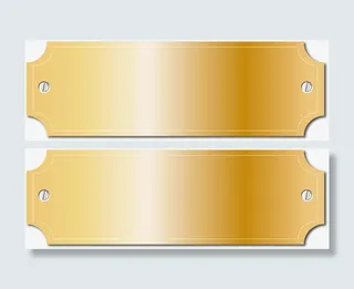 金色拉丝铭牌免抠