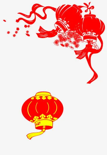 新年红灯笼免抠