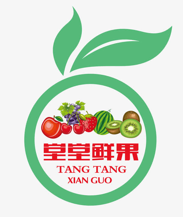 堂堂鲜果logo免抠