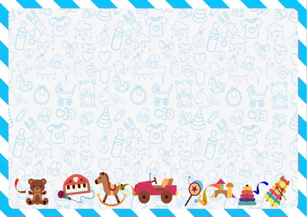 可爱风妇幼保健海报边框免抠