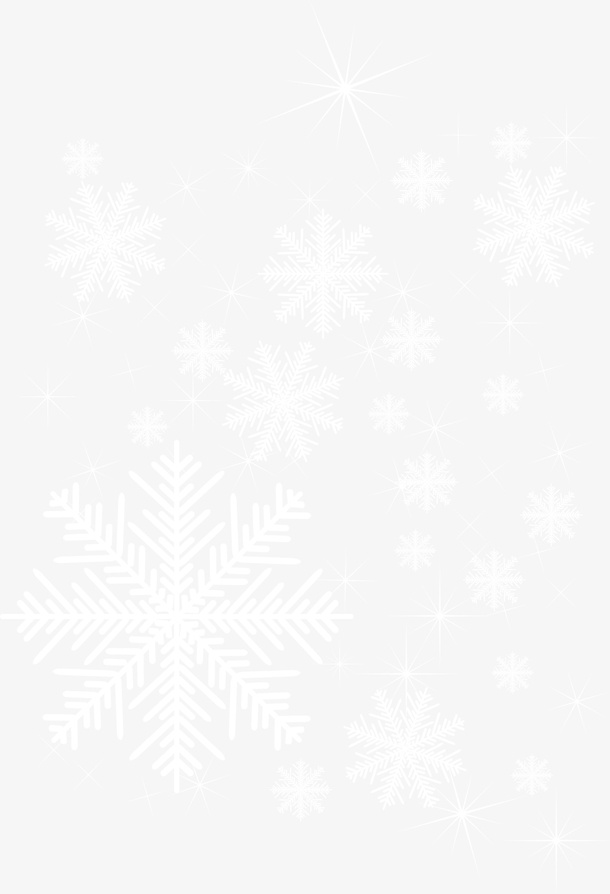 冬季密集白色雪花免抠