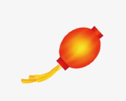 亮黄色漂浮灯笼免抠