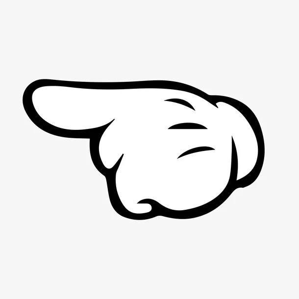 线描手指箭头免抠