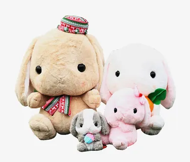 垂耳兔公仔一家人免抠