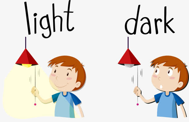 开灯关灯对比图免抠