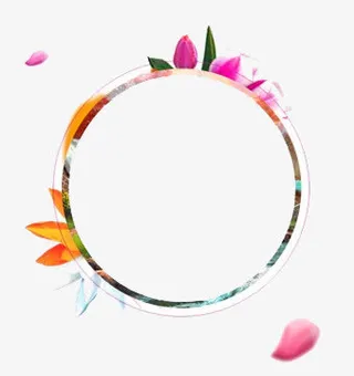 春天唯美花环护肤免抠