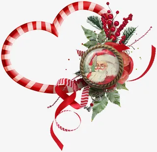 心形装饰花环免抠